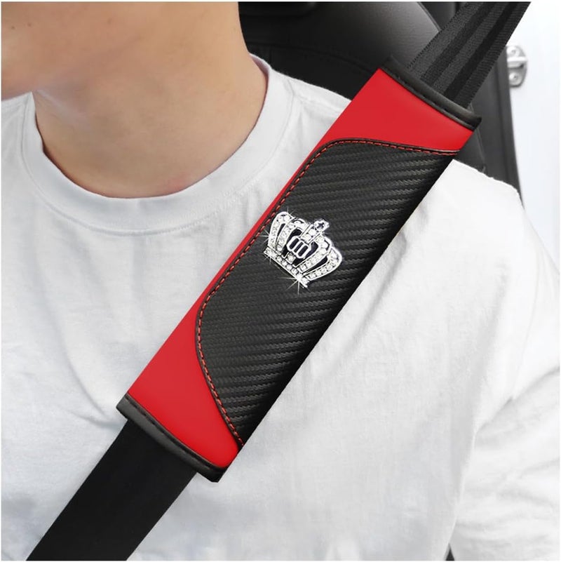Ohleats Car Seat Belt Cover Pad - 2PCS Crown Protector - Image 1