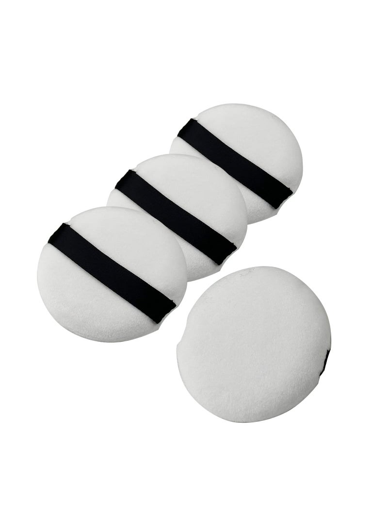 DELAYNOMORE77 4PCS Powder Puff 216 inch Powder Makeup Puffs Pads Makeup with Ribbon Face Powder Puffs for Loose and Foundation Replacement 4PCS Normal Size 216 Inch 