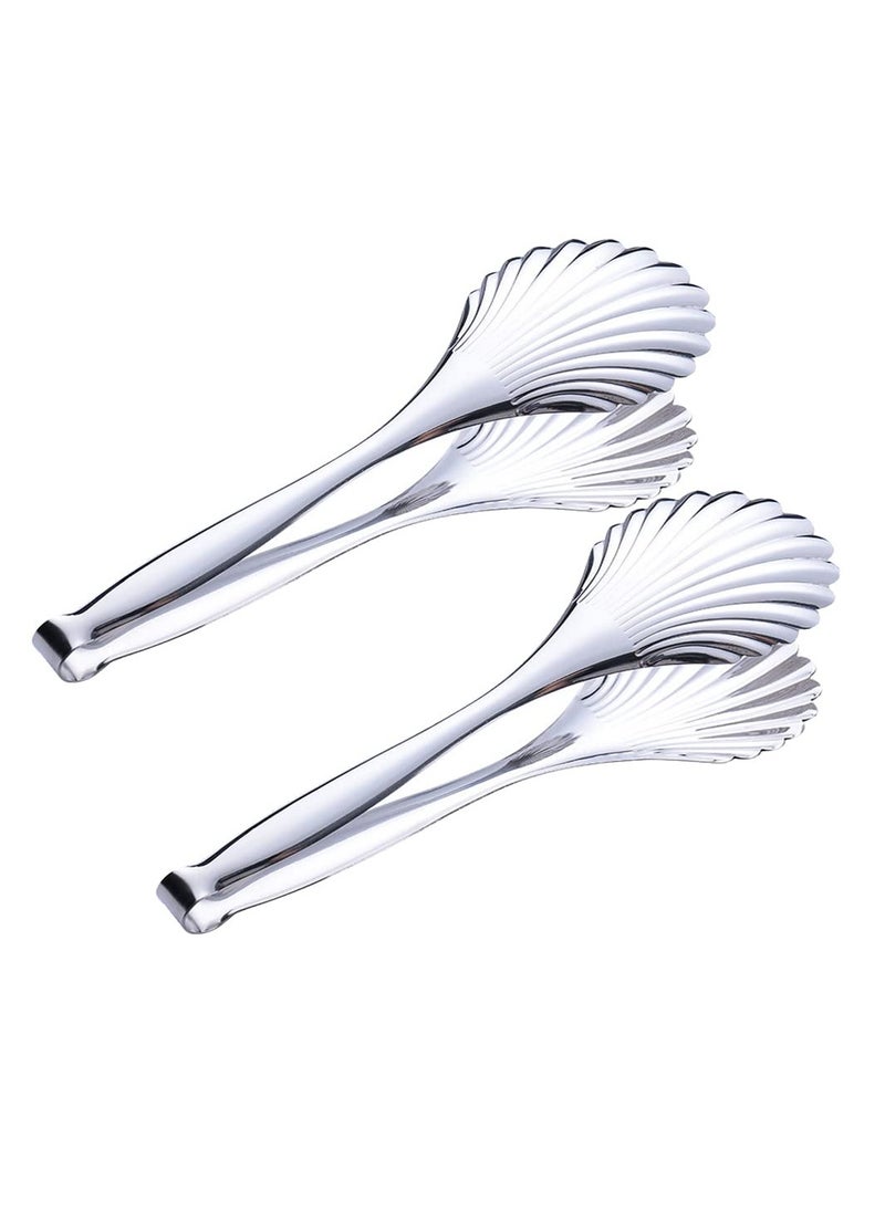 Excefore Salad Serving Tongs Toast Tongs Stainless Steel Food Tong for Cooking Ice Cake Bread BBQ Buffet Utensil Kitchen Gadgets Buffet Utensil Kitchen Gadgets (2-Pcs 12 Inch)  - Image 1