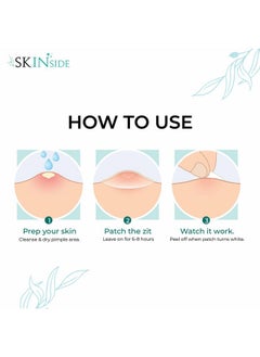 Skinside Acne Pimple Patches For Face Pimples (72 Patches) Hydrocolloid Facial Patches With 0.5% Salicylic Acid For Pimple Healing | Invisible Waterproof Absorbs Excess Oil Overnight (72 Patches)  - Image 4