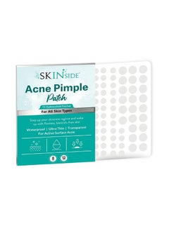 Skinside Acne Pimple Patches For Face Pimples (72 Patches) Hydrocolloid Facial Patches With 0.5% Salicylic Acid For Pimple Healing | Invisible Waterproof Absorbs Excess Oil Overnight (72 Patches)  - Image 1