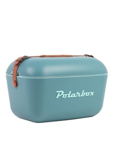 Polarbox Polarbox® 12 L Ice Box - Portable, Rigid Thermal Insulated Cooler Box, For Outdoor Beach Picnic, Party Drinks & Food Use - Storage Box - Classic - Blue/Marine Cooler with Brown Leather Strap  - Image 1