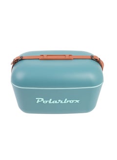 Polarbox Polarbox® 12 L Ice Box - Portable, Rigid Thermal Insulated Cooler Box, For Outdoor Beach Picnic, Party Drinks & Food Use - Storage Box - Classic - Blue/Marine Cooler with Brown Leather Strap  - Image 3