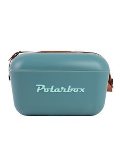 Polarbox Polarbox® 12 L Ice Box - Portable, Rigid Thermal Insulated Cooler Box, For Outdoor Beach Picnic, Party Drinks & Food Use - Storage Box - Classic - Blue/Marine Cooler with Brown Leather Strap  - Image 2