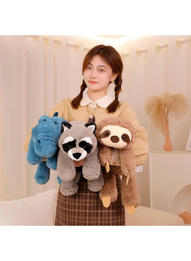 Generic - Mulula Soft Lying Animal Doll Lazy Lying Raccoon Fox Sloth Crocodile Doll Bed Girl Big Pillow-Color:Lazy Lying Sloth-Height:60cm 【0.35kg】 - Image 1