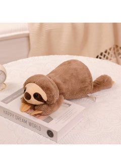 Mulula Soft Lying Animal Doll Lazy Lying Raccoon Fox Sloth Crocodile Doll Bed Girl Big Pillow-Color:Lazy Lying Sloth-Height:60cm 【0.35kg】