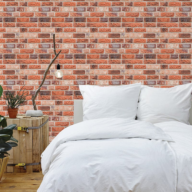 10 pcs Self-adhesive 3D Brick Pattern Wallpaper Living Room Modern Wall Stickers - Image 3