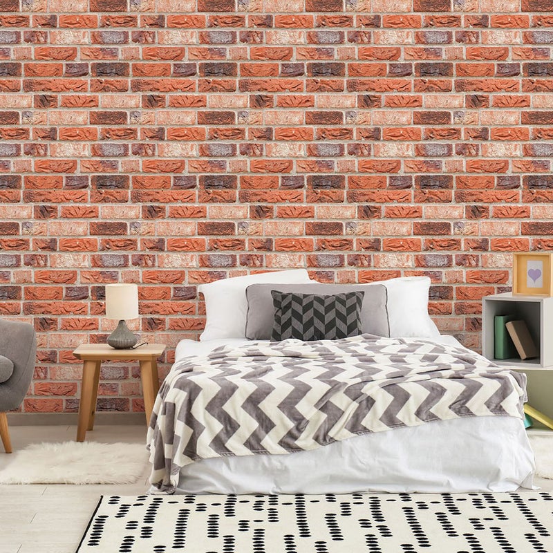10 pcs Self-adhesive 3D Brick Pattern Wallpaper Living Room Modern Wall Stickers - Image 2