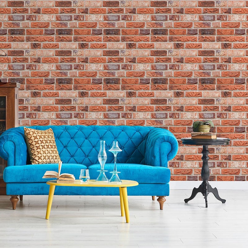 10 pcs Self-adhesive 3D Brick Pattern Wallpaper Living Room Modern Wall Stickers - Image 4