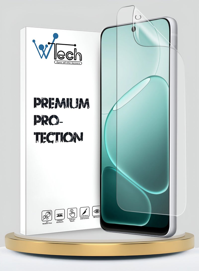 دبليو تيك حامي شاشة رفيع ومرن من هيدروجيل لجهاز Oppo A6x 5G 2025 المميز (MSHFMN) - شفاف - Image 1