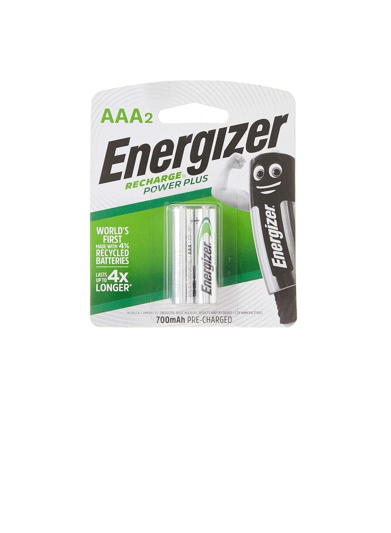 Energizer Rechargeable AAA2 Batteries NH12 BP2 - Image 2