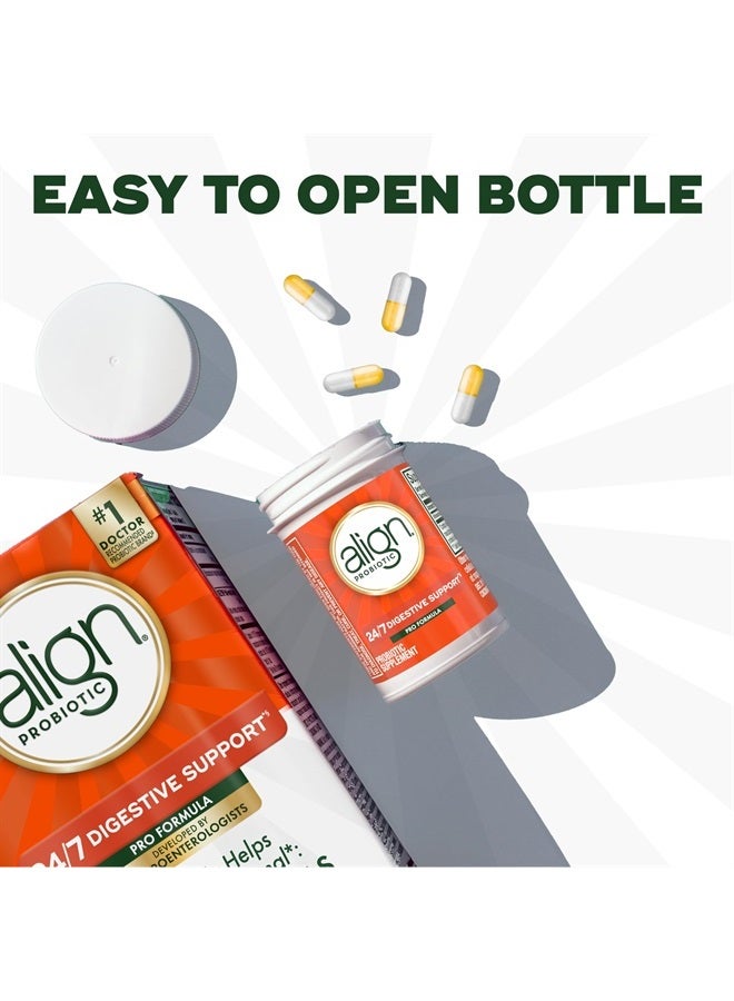 Align بروبيوتيك، تركيبة برو، بروبيوتيك للنساء والرجال، مكمل بروبيوتيك يومي، يساعد في تهدئة الانزعاج البطني العرضي والانتفاخ*، العلامة التجارية الموصى بها من قبل الأطباء رقم 1‡، 30 كبسولة - Image 4