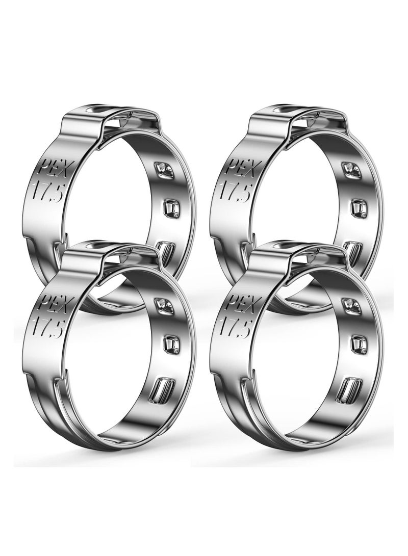 60 Pack 0.5 Inch PEX Cinch Clamps, Premium 304 Stainless Steel PEX Crimp Rings, Secure PEX Tubing Pipe Fittings Connection, PEX Fitting Clamps Pinch Ring - Image 1
