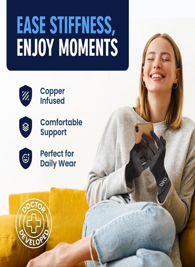 Dr. Frederick's Original Copper Full Finger Arthritis Glove - 2 Gloves - Perfect Computer and Phone Typing Gloves - Fit Guaranteed - Large - Image 4