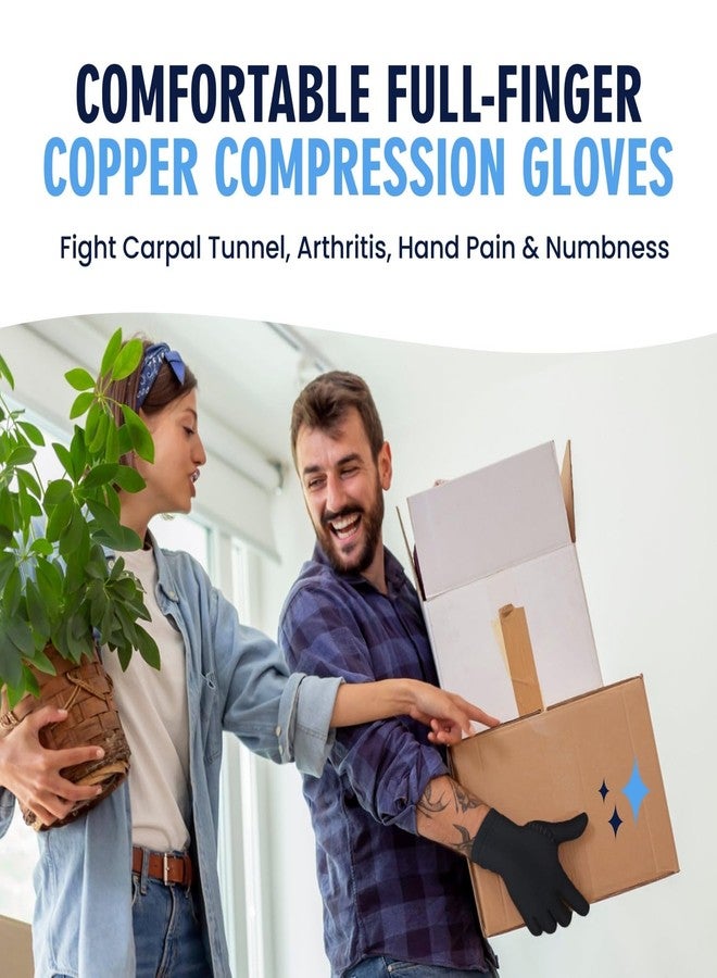 Dr. Frederick's Original Copper Full Finger Arthritis Glove - 2 Gloves - Perfect Computer and Phone Typing Gloves - Fit Guaranteed - Large - Image 3