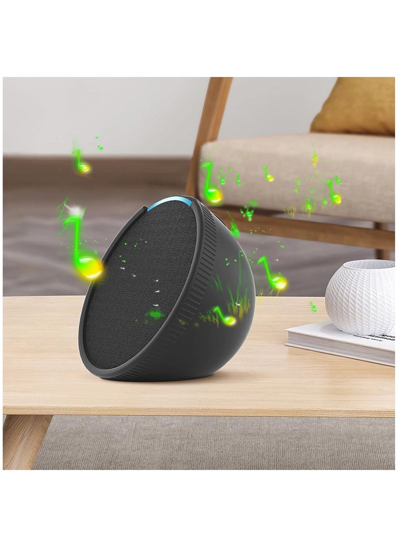 Speaker Cover, Silicone Au-dio Box Cover Case Waterproof Speaker Protective Sleeve Shockproof Anti Drop Accessories for Echo Pop, black - Image 2