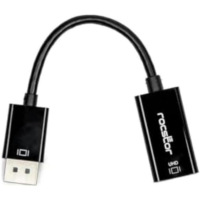 rocstor محول نشط DISPLAYPORT 1.2 إلى HDMI 4K/60HZ - M/F - أسود - Image 3