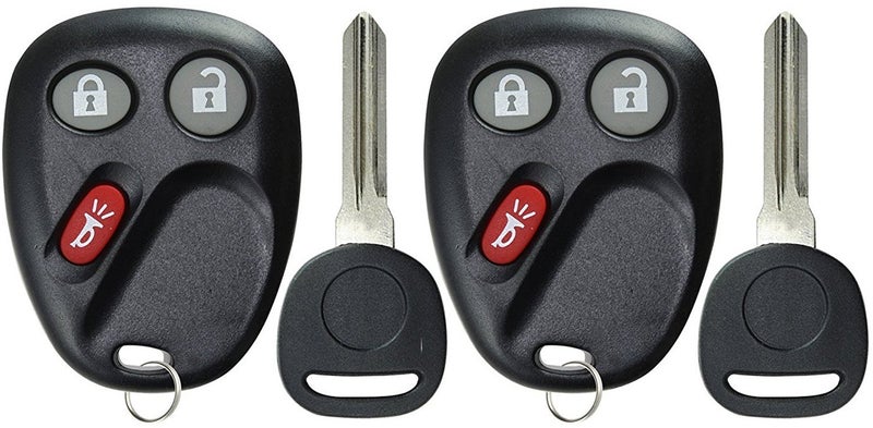 KeylessOption Keyless Entry Remote Car Key Fob and Key Replacement for LHJ011 (Pack of 2) - Image 1