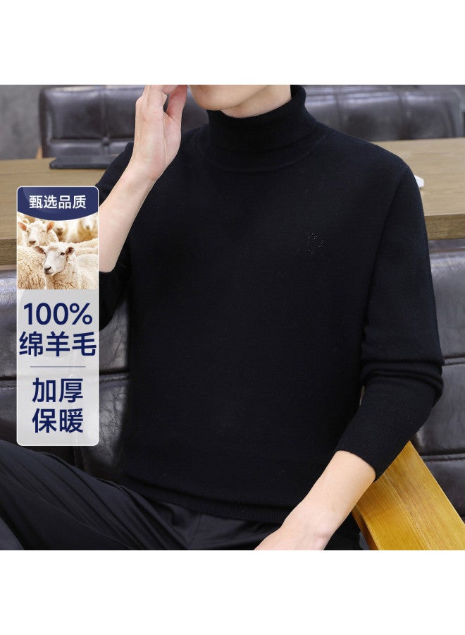 Fapai Casual Warm Turn-up Collar Wool Sweater - Image 2