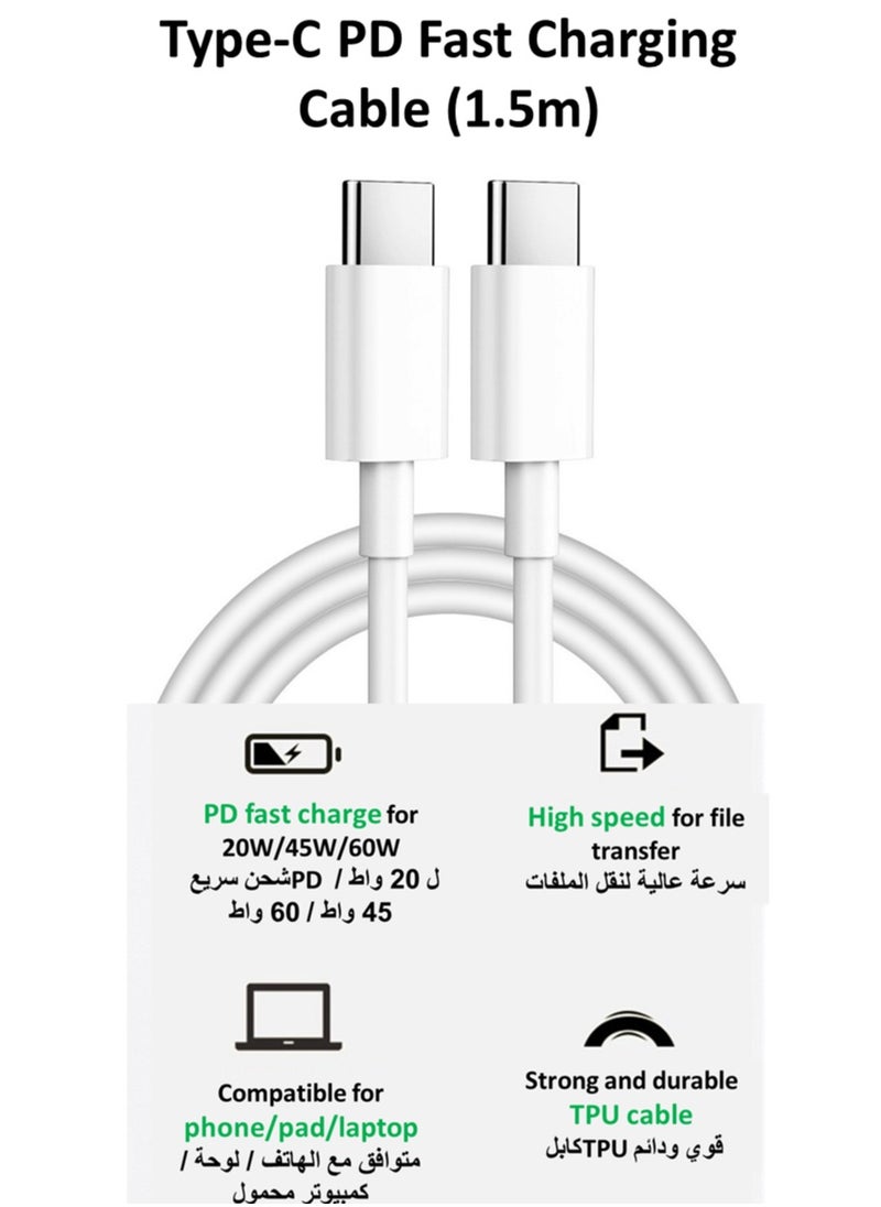 Phone Charger Cable 1.5M with MFi Certified Lightning Cable Phone Cable PD 20W Lightning Cord Compatible for Phone 15/15 Pro/15 Plus/15 Pro Max/Phone 14/14 Pro/14 Plus/14 Pro Max, Phone 13 Pro 12 Pro Max 11 XS 7 Plus 6S pad Pro  - Image 1