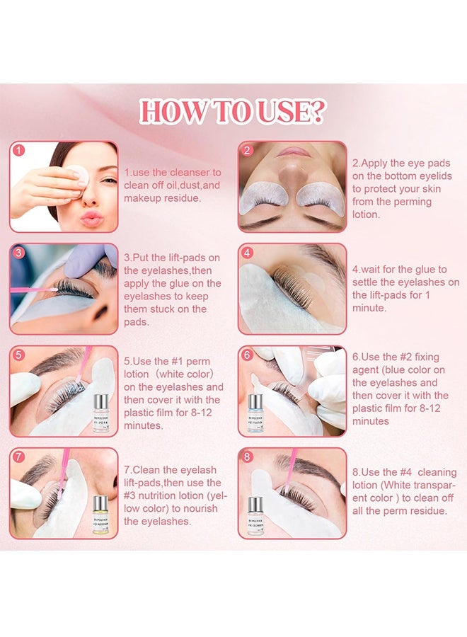 Jamal Lash Lift Kit, Eyelash Perm Kit, Professional Eyelash Curling Lash Extension Set, Glue Upgraded Version, Lash Extensions, Lash Curling, Semi-Permanent Curling Perming Wave Suitable For Salon - Image 2