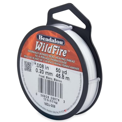 Beadalon Wildfire, 0.008 in, 0.20 mm, Break Strength 12 lb / 5.5 kg, Frost, 50 yd / 45 m - Image 1