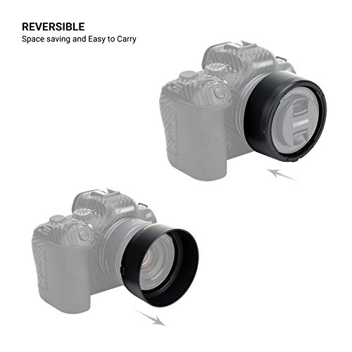 JJC غطاء عدسة لكاميرا كانون RF 50mm F1.8 STM على كاميرات EOS R6 R5 RP R، غطاء عدسة قابل للعكس بديل لغطاء عدسة كانون ES-65B، متوافق مع فلاتر 43mm وغطاء عدسة 43mm - Image 4
