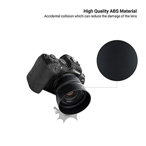JJC غطاء عدسة لكاميرا كانون RF 50mm F1.8 STM على كاميرات EOS R6 R5 RP R، غطاء عدسة قابل للعكس بديل لغطاء عدسة كانون ES-65B، متوافق مع فلاتر 43mm وغطاء عدسة 43mm - Image 5