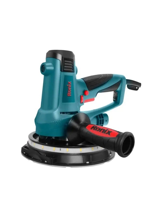 RONIX Drywall Sander 810W – Variable Speed 1500-2800RPM, LED Light, Auto Dust Removal, Flexible Swivel Head, 180mm Disc, German Technology, Wall & Ceiling Sander #6201 - Image 1