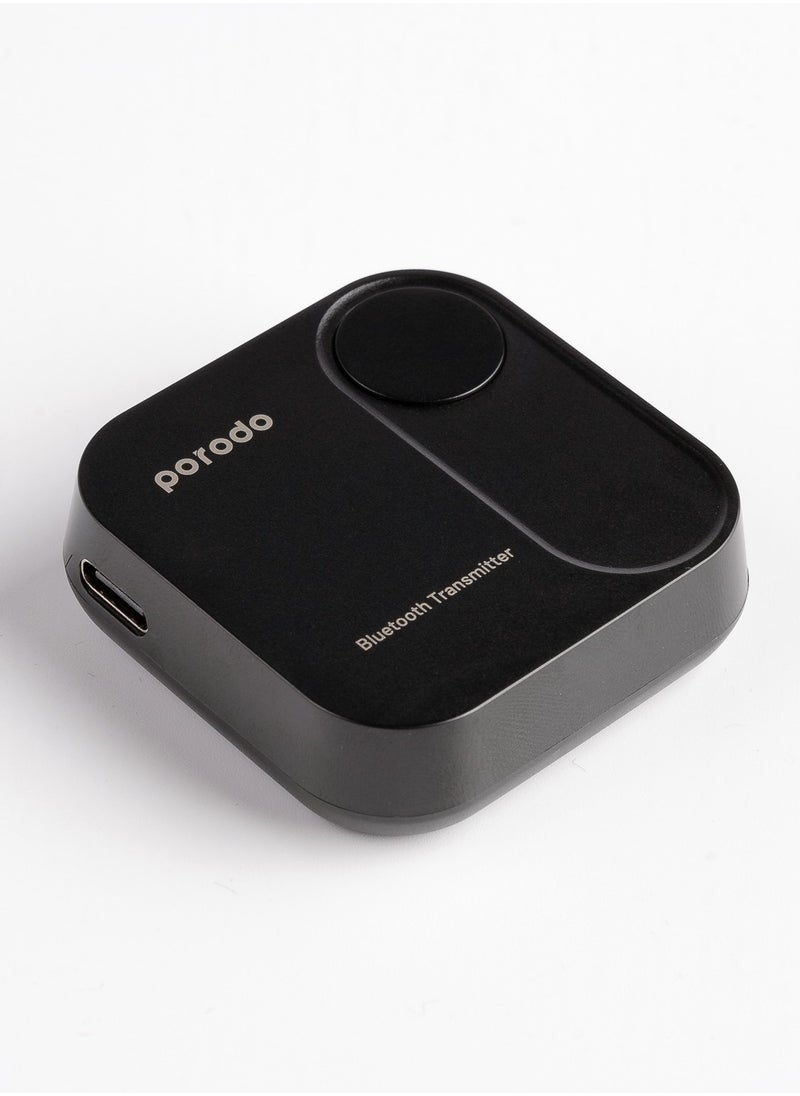 porodo Wireless Bluetooth Audio Transmitter Dual 3.5mm - Black  - Image 1