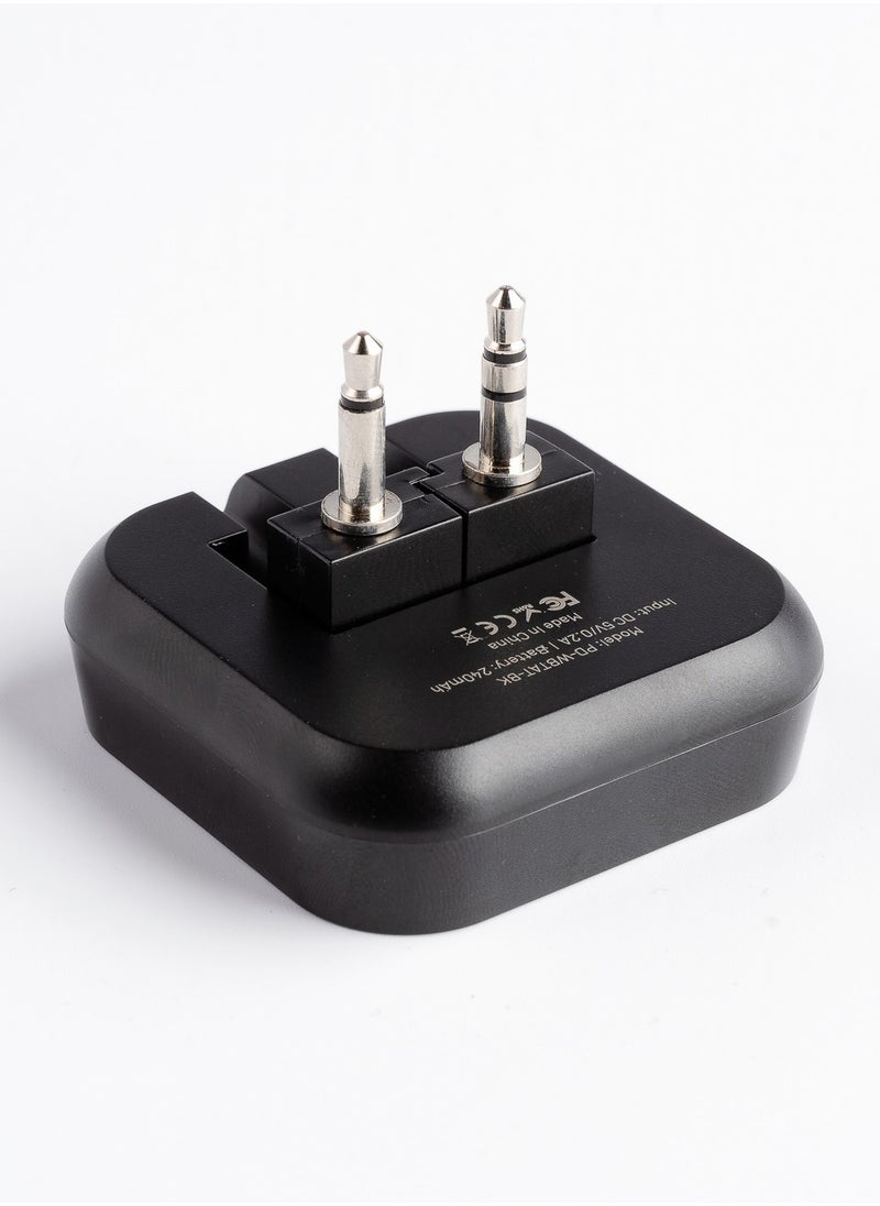 porodo Wireless Bluetooth Audio Transmitter Dual 3.5mm - Black  - Image 3