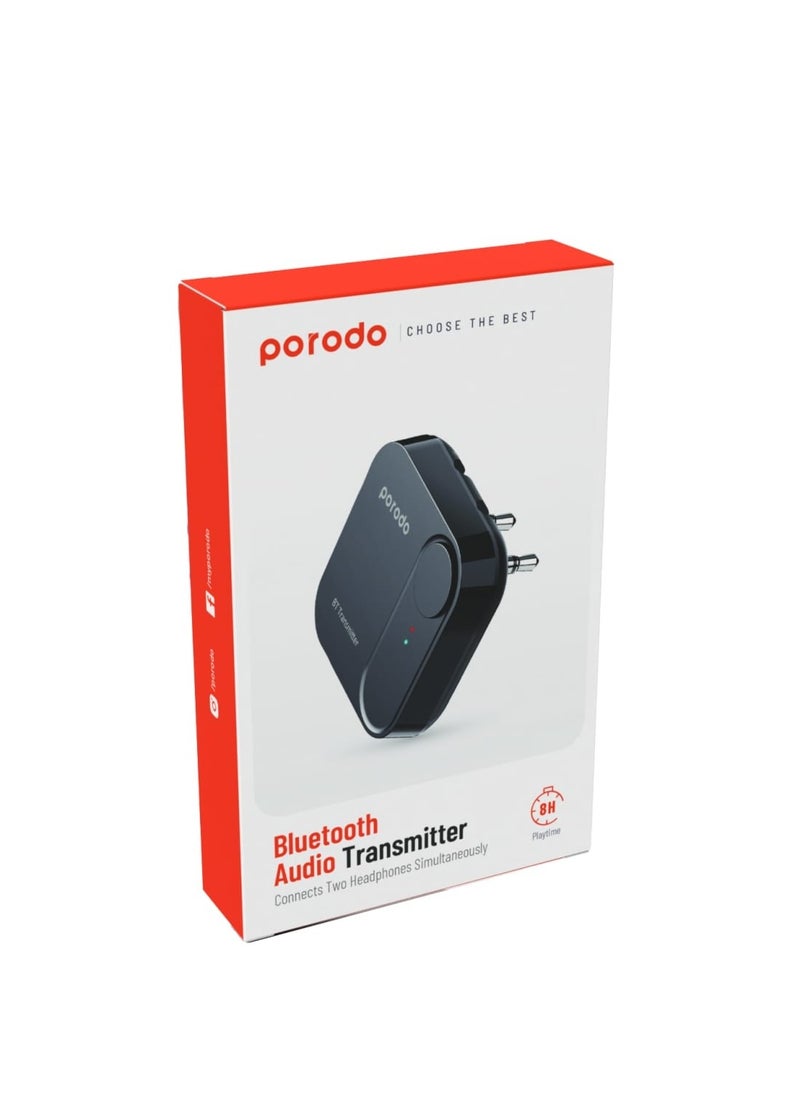 porodo Wireless Bluetooth Audio Transmitter Dual 3.5mm - Black  - Image 5