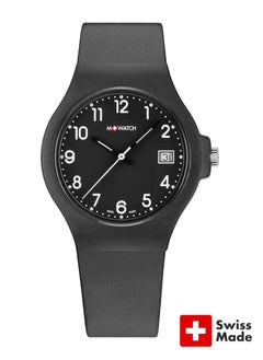 إم + واتش ساعة يد سيليكون بعقارب WYA.37220.RB - أسود - 37mm  - Image 1