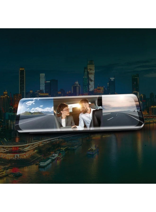 Lenovo M9 Mirror Rearview Dash Cam 3 Channel HD Recording, IPS Touch Screen, Dual HDR, WiFi, G-Sensor, Time Lapse, Super Capacitor, Parking Monitor, Supports Up to 128GB (Card Not Included) - Image 2