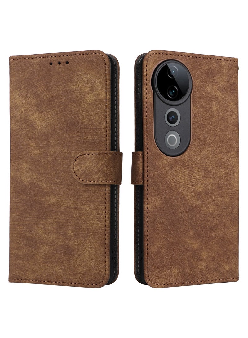 غطاء فيفو V40 / فيفو V40 برو مع حزام يدوي، حماية كاملة للجسم ضد الصدمات من الجلد الصناعي، غطاء مقلوب محفظة مع خاصية الحماية من السرقة RFID - Image 3