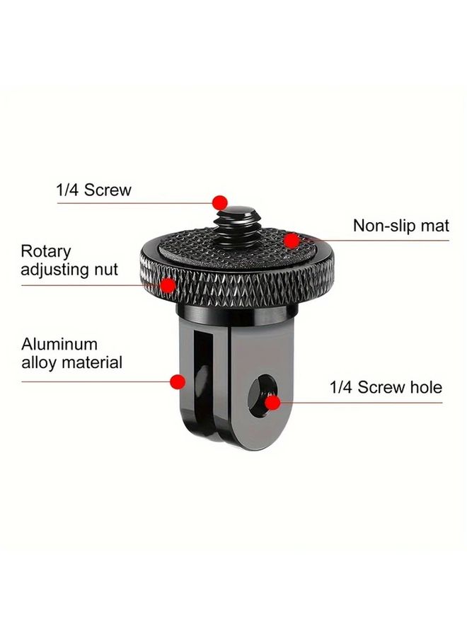 1pc Aluminum Alloy 1 4 Inch Mini Tripod Adapter Mount For Action Cameras - Image 4