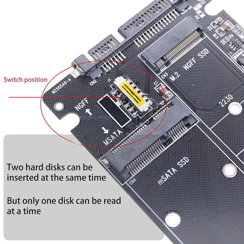 ETZIN محول ساتا M.2 Ngff إلى بطاقة محول ساتا Msata Ssd إلى محول ساتا III دعم 2230 2242 2260 2280-EPl-423HS - Image 4