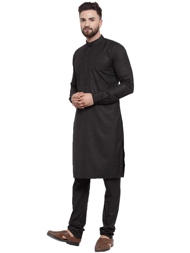 jompers طقم جومبرز للرجال من القطن الأسود مع الكُرتا والبنطلون - Image 4