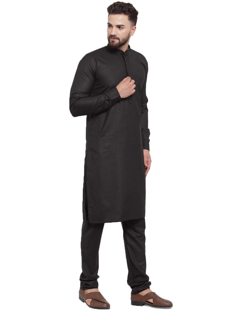 jompers طقم جومبرز للرجال من القطن الأسود مع الكُرتا والبنطلون - Image 3