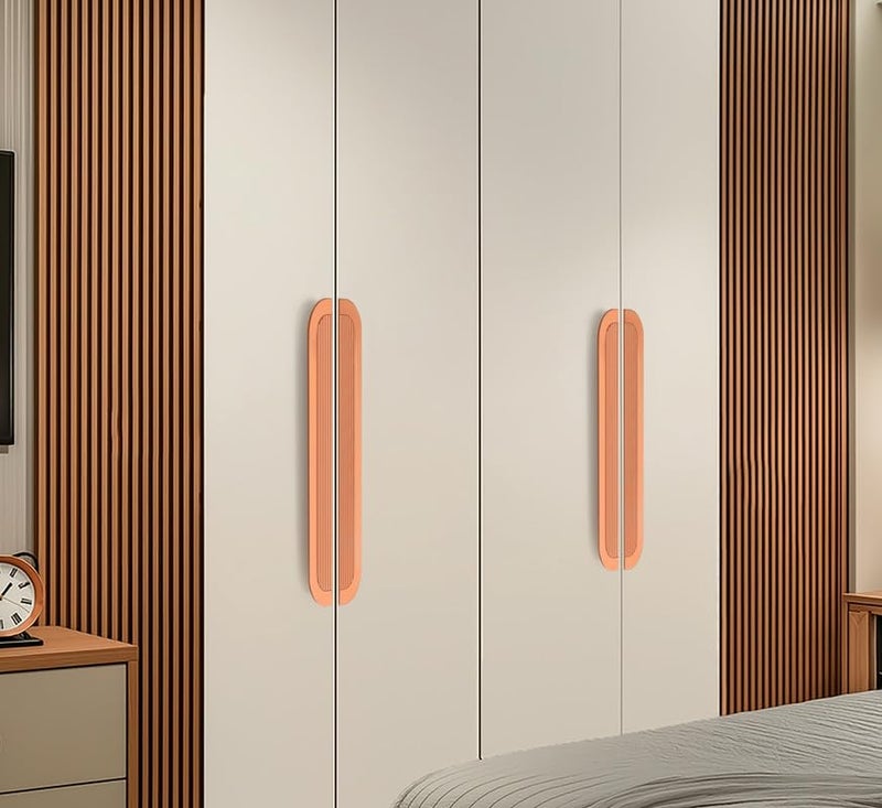 HARMONUS Fancy Aluminium Kitchen Cabinet Handle 18 Inch Long Pull Handle for Wardrobes, Door Handle, Drawer Handle, Rose Gold Finish Aluminium Alloy (1 Set-1 Pair Left & Right) HCRGSAC-60-18INCH - Image 4