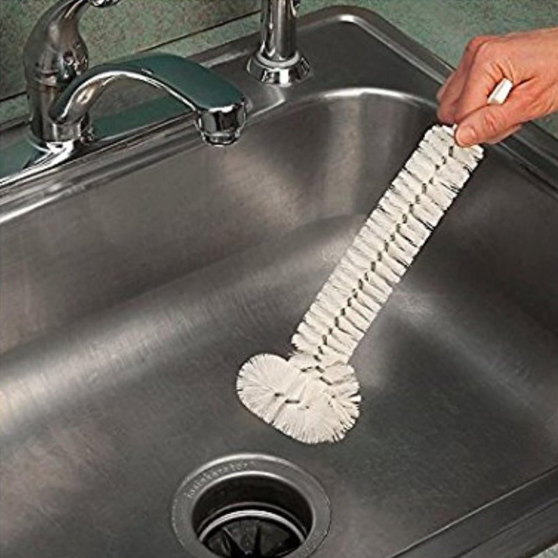 Brushtech Kitchen Waste Food Disposal Brush - Ergonomic T-Handle Cleaner with Rounded Bristles Designed to Remove Odor-Causing Debris from Sink Drains & Garbage Disposals - Made in USA - Image 2