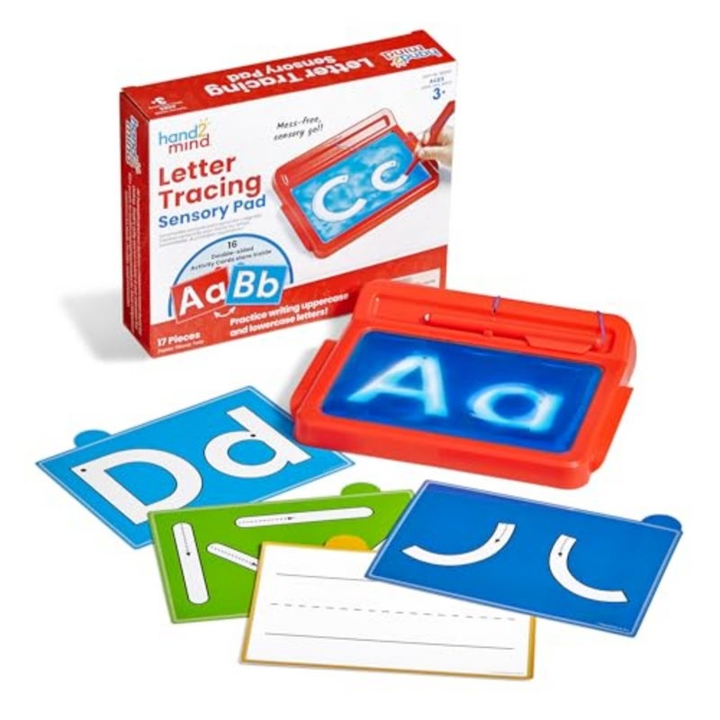 Sensory Tablet for Tracing, Letter Forming, Handwriting Activity Set with Stylus, 3-5 Years, 96240, Multi: Montessori-inspired, silicone surface, rainbow colors, reusable dry-erase tracing - Image 1