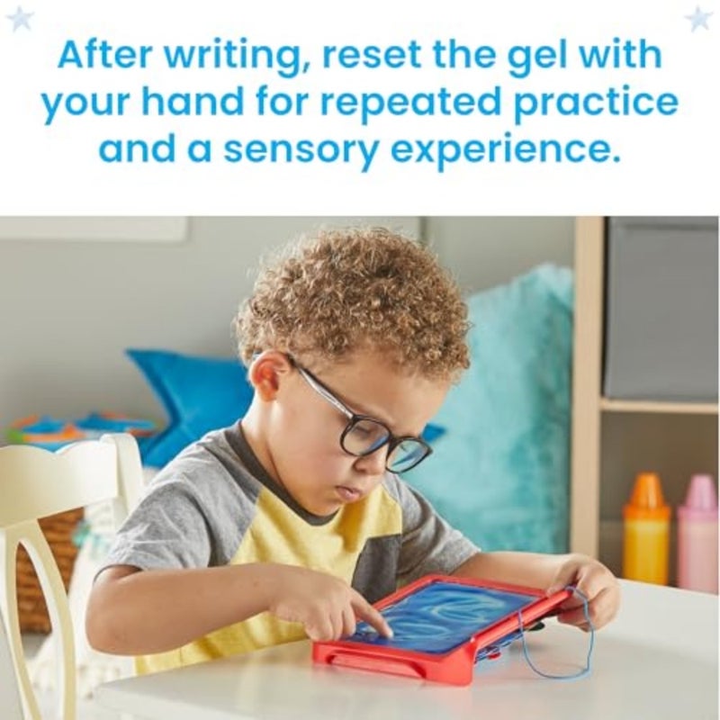 Sensory Tablet for Tracing, Letter Forming, Handwriting Activity Set with Stylus, 3-5 Years, 96240, Multi: Montessori-inspired, silicone surface, rainbow colors, reusable dry-erase tracing - Image 5