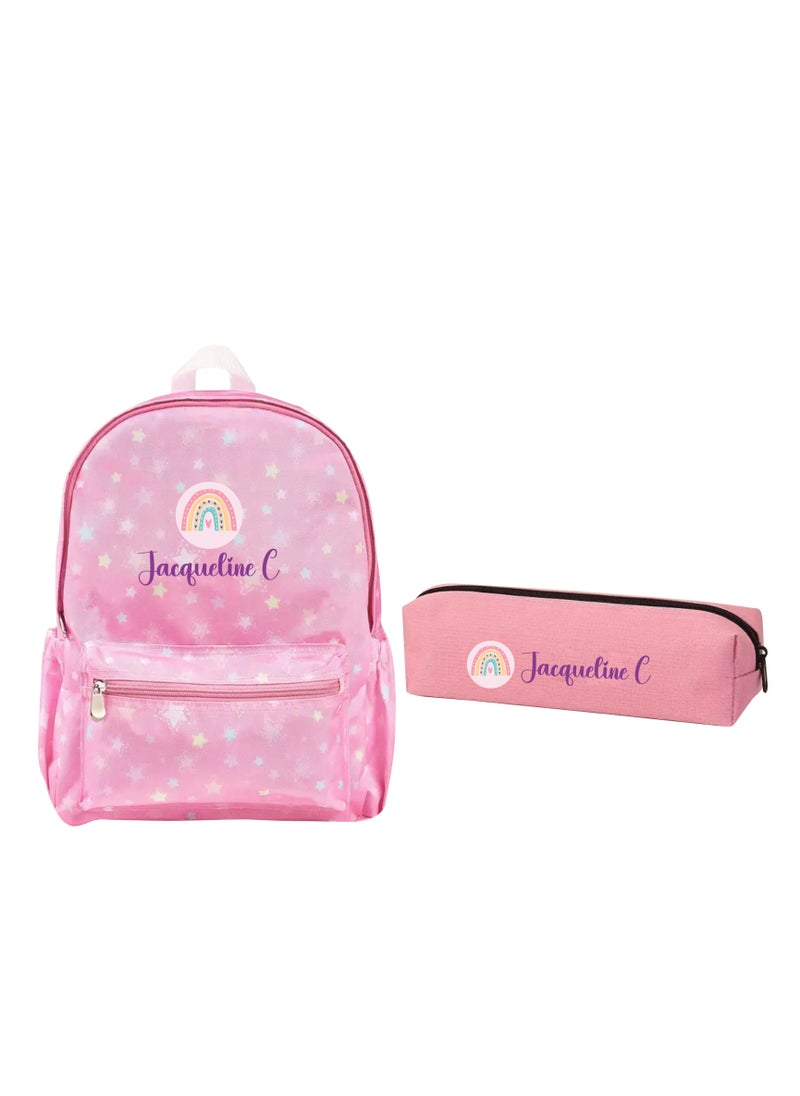 Share the Love 2-Pieces Backpack Set for Kids - Personalised Backpack and Percc  - Image 2