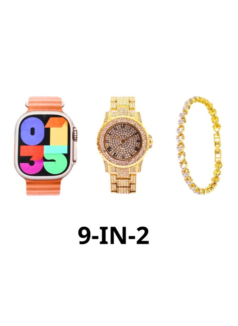 Generic - TK500 Smart Watch With A bracelet And Metal Watch Series 8 With A Full Screen On The Android And IOS Systems, It Is Quick T Respond, Wireless Charging With 7 Additional Bracelets - Image 1