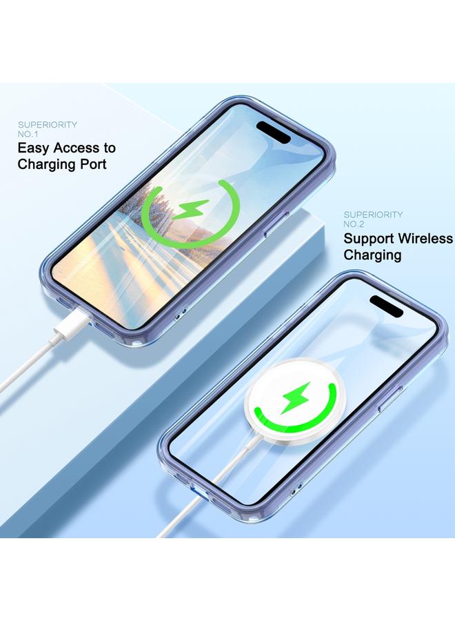 اس-توب جراب لهاتف iPhone 15 Pro، جراب هاتف مغناطيسي ملون من MagSafe PC هجين من مادة TPU - Image 2