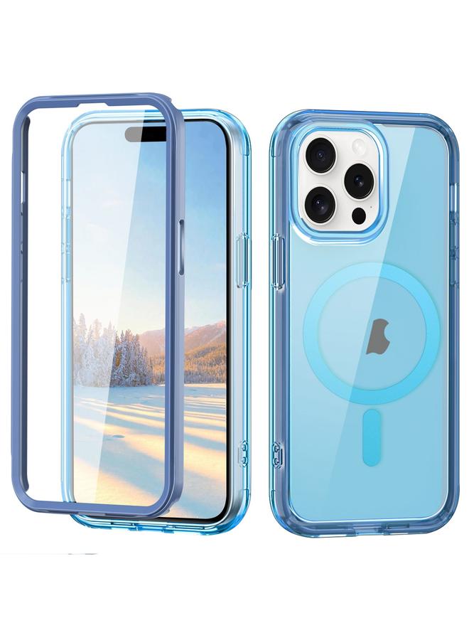 اس-توب جراب لهاتف iPhone 15 Pro، جراب هاتف مغناطيسي ملون من MagSafe PC هجين من مادة TPU - Image 1