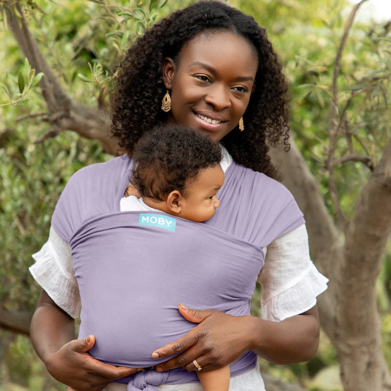 Moby Baby Wrap Carrier Classic for Newborns to Toddlers (8-33lbs), Infant Sling Carrier, Lightweight & Hands Free Design, Adjustable for All Body Types (Amethyst) - Image 4