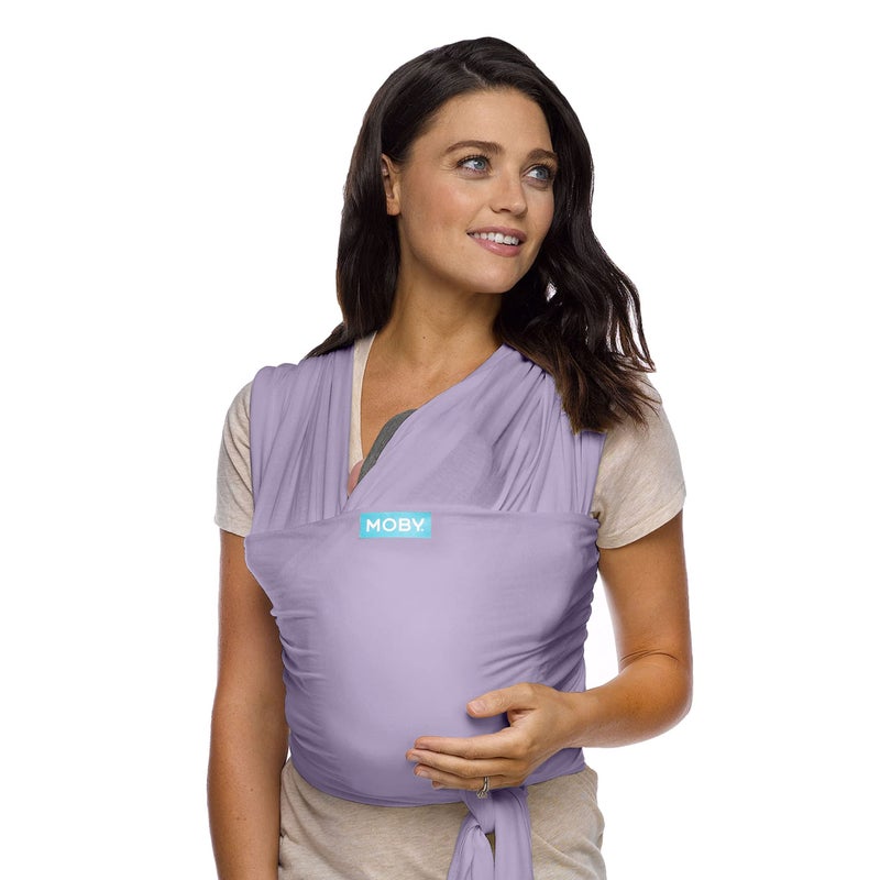 Moby Baby Wrap Carrier Classic for Newborns to Toddlers (8-33lbs), Infant Sling Carrier, Lightweight & Hands Free Design, Adjustable for All Body Types (Amethyst) - Image 1