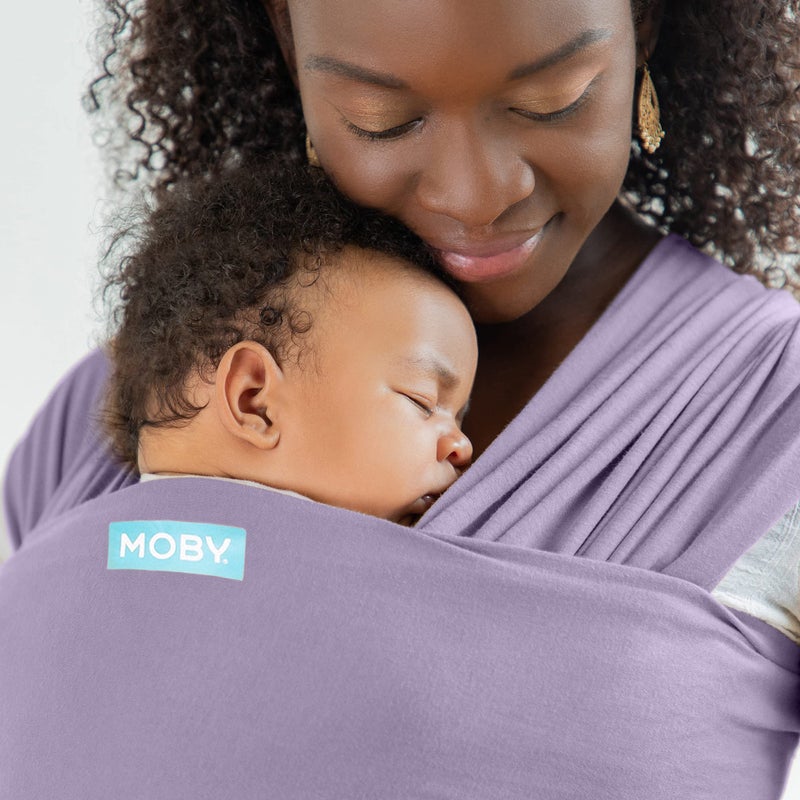Moby Baby Wrap Carrier Classic for Newborns to Toddlers (8-33lbs), Infant Sling Carrier, Lightweight & Hands Free Design, Adjustable for All Body Types (Amethyst) - Image 3